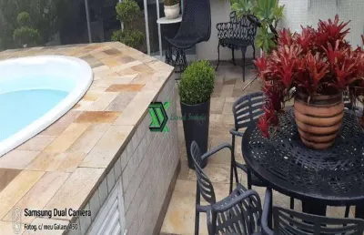 Cobertura com 3 quartos à venda no jardim las palmas, guarujá , 196 m2 por r$ 850.000