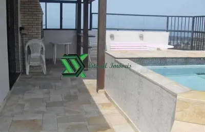 Cobertura com 2 quartos à venda no jardim são miguel, guarujá , 177 m2 por r$ 650.000