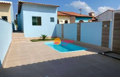 Casa a 1 quadra da praia de cordeirinho à venda, 110 m² por r$ 470.000 - cordeirinho - maricá/rj
