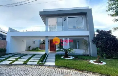Casa de alto padrão com 3 dormitórios à venda, 350 m² por r$ 2.200.000 - itapeba - maricá/rj