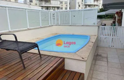 Cobertura com 3 dormitórios à venda, 240 m² por r$ 1.050.000,00 - itaipu - niterói/rj