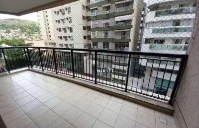 Apartamento de 2 quartos, suite,3° quarto reversível e dependências, varandão, vaga