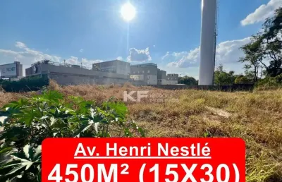 Terreno com 450m²  residencial ou comercial à venda na av. henri nestlé - ribeirão preto