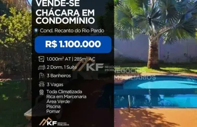 Casa à venda -  2 quartos sendo 1 suíte - condomínio recanto do rio pardo - jardinópolis / sp