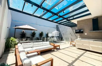 Casa alto padrão com piscina, churrasqueira, área gourmet  com 2 dormitórios à venda, 210 m² por r$ 2.699.000 - canto do forte - praia grande/sp