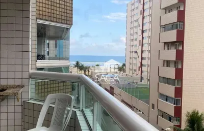 Vista mar! apartamento com 2 dormitórios à venda, 112 m² por r$ 630.000 - vila guilhermina - praia grande/sp