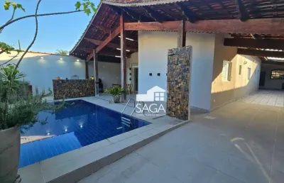 Casa térrea isolada com 4 suítes e piscina – 205m² | venda r$2.600.000 ou aluguel r$12.000 – canto do forte, praia grande/sp