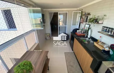 Apartamento com 3 dormitórios à venda, 96 m² por r$ 1.000.000 - canto do forte - praia grande/sp