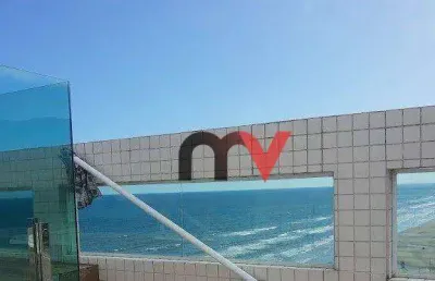 Cobertura frente mar total com 3 dormitórios à venda, 240 m² por r$ 1.100.000 - balneário flórida - praia grande/sp