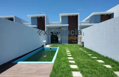 Casa térrea com 2 quartos, 125m2 de terreno, em arembepe!