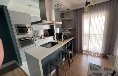 Apartamento mobiliado com 2 dormitórios para alugar, 76 m² - jardim são vicente - campinas/sp