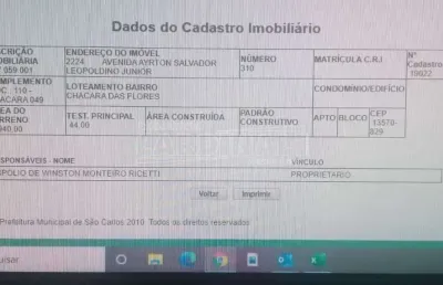 Terreno no conjunto habitacional waldomiro lobbe sobrinho em são carlos