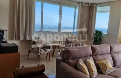 Belíssima cobertura à venda no alphaville campinas com 3 suítes e 4 vagas garagem.
