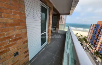 Apartamento na aviação com linda vista ao mar, 2 dormitórios, lazer, só na praia grande.