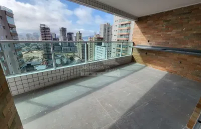 Apartamento na aviação com linda vista ao mar, 2 dormitórios, lazer, só na praia grande.