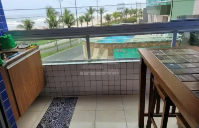 Apartamento frente ao mar, 2 dormitórios, terraço gourmet, só na imobiliária em praia grande.