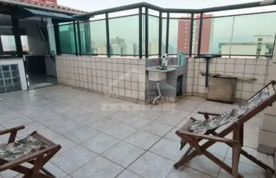 Cobertura na ocian, 3 suítes, hidromassagem, churrasqueira, confira na imobiliária em praia grande.
