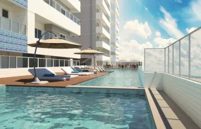 Lançamento de 2 dormitórios com sacada gourmet e lazer completo na ocian em praia grande!
