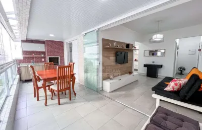 Apartamento no canto do forte, 1 dormitório, terraço gourmet, lazer, confira em praia grande.