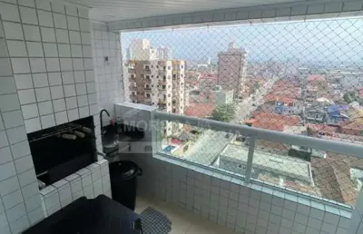 Apartamento na ocian, 2 dormitórios, terraço gourmet, confira na imobiliária em praia grande.