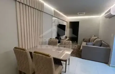 Apartamento mobiliado no canto do forte, 1 suíte, terraço gourmet, lazer, confira em praia grande.
