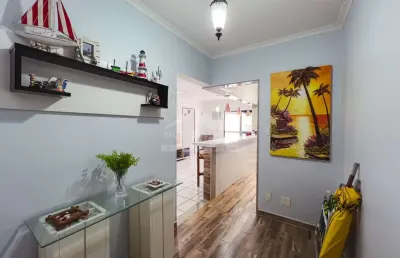 Apartamento na aviação 2 dormitório com suite, prédio frente mar. só na imobiliária em praia grande.