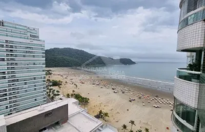 Apartamento frente ao mar e mobiliado no forte, lazer. confira na imobiliária em praia grande.