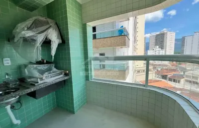 Apartamento novo no caiçara, 2 dormitórios, lazer, apenas 200 metros da praia.