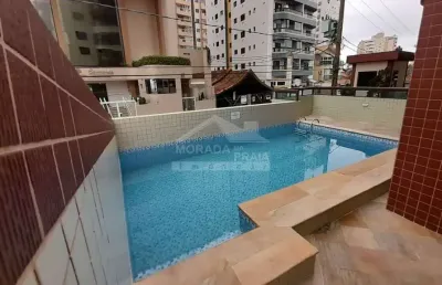 Apartamento vista mar na aviação de 3 dormitórios, lazer, confira na imobiliária em praia grande.