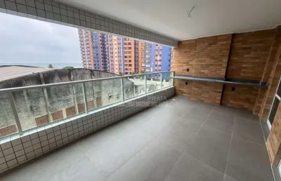 Apartamento na aviação com linda vista ao mar, 3 dormitórios, lazer, confira na praia grande.
