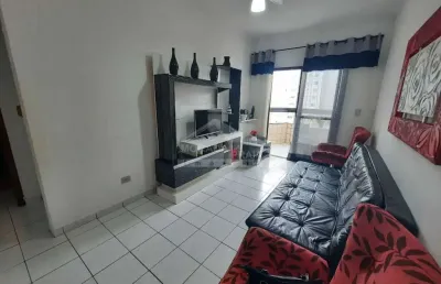 Apartamento mobiliado e vista mar na ocian, 1 dormitório, sacada, só na imobiliária em praia grande.