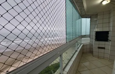 Apartamento frente ao mar no caiçara, 2 dormitórios, confira na imobiliária em praia grande.