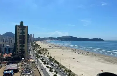 Apartamento de frente ao mar na aviação, 3 suítes, terraço gourmet, lazer, confira em praia grande.