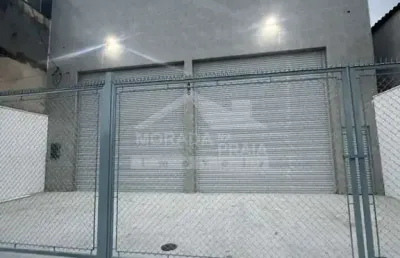 Galpão no jardim gloria, 360 m², mezanino, 4 vagas, confira na imobiliária em praia grande.
