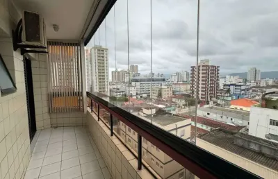 Apartamento mobiliado e vista mar na ocian, 1 dormitório revertido para 2 , em praia grande
