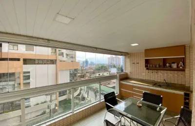 Apartamento no  canto do forte, 3 dormitórios, 2 suíte, mobiliado, com  área de lazer.