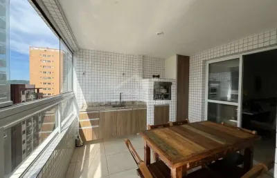 Apartamento vista mar e móveis planejados no forte, 3 dormitórios, lazer, confira em praia grande.