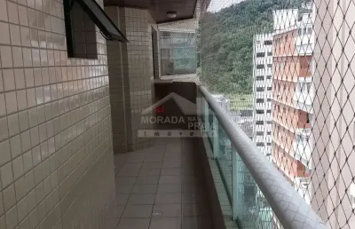 Apartamento 2 dormitóriuos, 3 sacadas, canto do forte a 100 mts mar, piscina, comércio local.