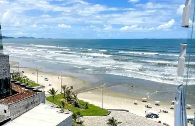 Apartamento vista ao mar no maracanã, 1 suítes, confira na imobiliária em praia grande