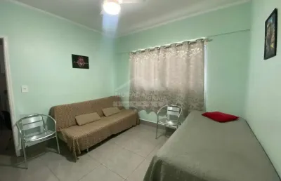 Apartamento mobiliado no canto do forte, 1 dormitório, vaga, confira em praia grande.