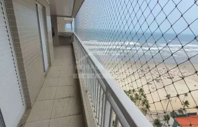 Apartamento de 2 dormitórios com vista definitiva para o mar no bairro aviação em praia grande