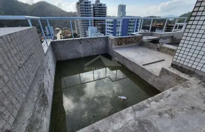 Cobertura no canto do forte, 4 suítes, terraço gourmet, 5 vagas, lazer, confira em praia grande.