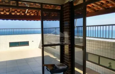 Cobertura duplex de frente mar no forte, 3 dormitórios, confira na imobiliária em praia grande.