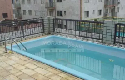 Linda cobertura vista mar na tupi 3 dormitórios, piscina. confira na imobiliária em praia grande.