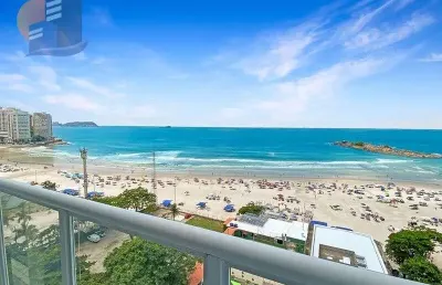 Aptode luxo com vista panorâmica para o mar - praia das pitangueiras - guarujá