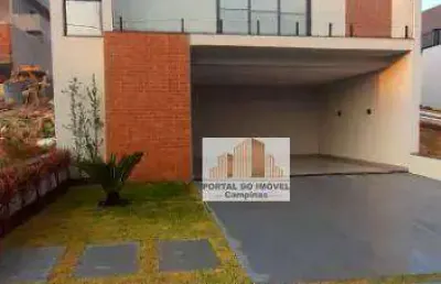 Casa lindíssima nova em condomínios 3 dormitórios à venda, 177 m² por r$ 1.270.000 - loteamento park gran reserve - indaiatuba/sp
