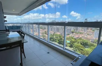 Ponta da praia – locação – 03 suites – varanda gourmet – vista fantástica