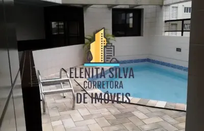 ** gonzaga – locação – lazer - 02 dormitórios amplos com sacada + dependencia completa de empregada