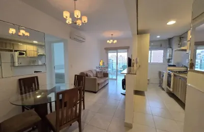 Gonzaga – locação – 1 dorm finamente decorado – lazer - serviços