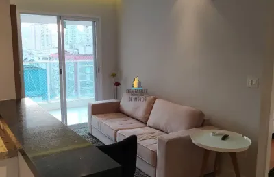 Gonzaga – locação – 1 dorm finamente decorado – lazer - serviços